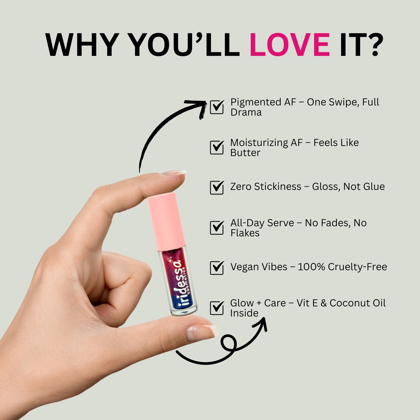 Northern Lights – pH Color-Changing Lip Oil| Hydrating, Long-Lasting, Custom Pink Tint