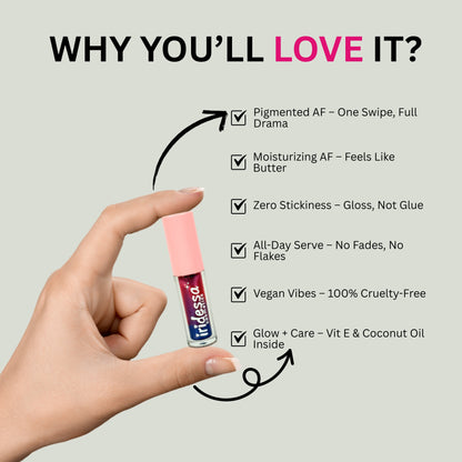 Northern Lights – pH Color-Changing Lip Oil| Hydrating, Long-Lasting, Custom Pink Tint