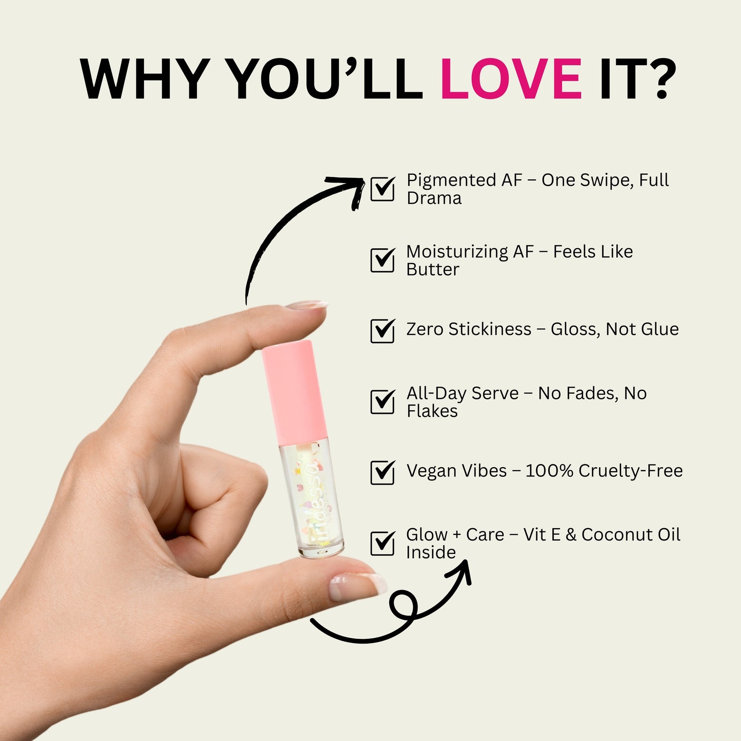 Candy Glaze – Hydrating Lip Oil | Clear Finish, Smooth Texture, Everyday Shine